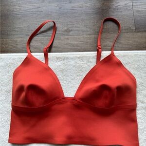 Intimately long line seamless bralette in terracotta